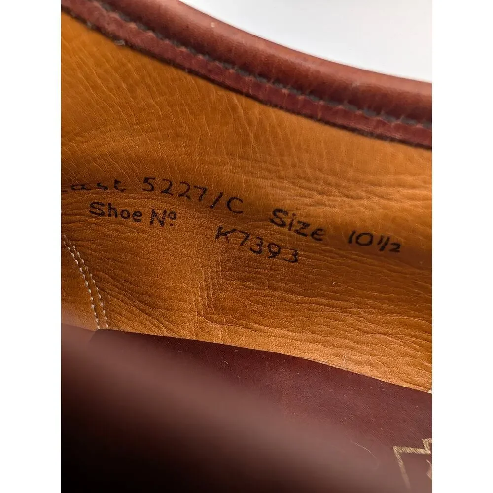 Whitehall Vintage Leather Buckle Loafers Brown US 11.5 B UK 10.5 C Narrow